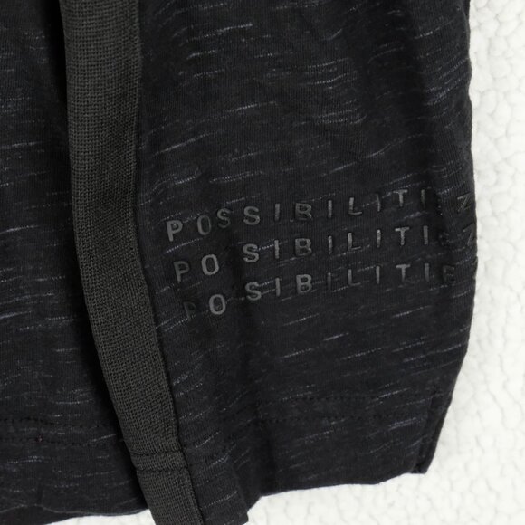 Projek Raw Shirt Mens Medium Black Striped Henley Long Sleeve Tee Lightweight - Picture 4 of 9